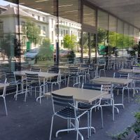 Outdoor seating at Flavour Kitchen in Bern