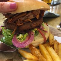 Vegan burger  at The Botanist in Bath