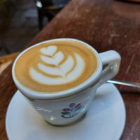 Cappuccino with oat milk at Tazze Pazze in Genoa