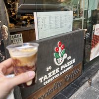 I had a vegan iced coffee & vegan banana bread as take away breakfast on the go. Also had tables to sit & enjoy. Pricy but recommend as a treat!  at Tazze Pazze in Genoa