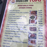 Menu at Tofu Restaurant & Coffee in Hoi An