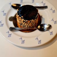 Mousse au Chocolat, vegan Style. We are in heaven! at Hosteria del Mercato in Rome