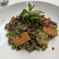 Quinoa and tempeh veggie bowl  at Hosteria del Mercato in Rome