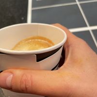 Shot of espresso : shot of coffee at Gregory's Coffee - 3rd Ave in New York City