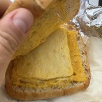 Vegan scramble on herbed focaccia at Gregory's Coffee - 3rd Ave in New York City