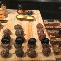 Some of these items are vegan (highlighted by green V) at Gregory's Coffee - 3rd Ave in New York City