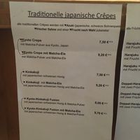 Menu pt 1 at Mimi's Crepes in Hamburg