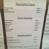 Menu pt 4 at Mimi's Crepes in Hamburg