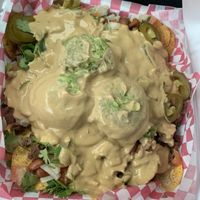 Super nachos- definitely super sized! at CR Juices in Fremont