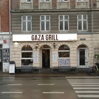 Entrance seen from Skt. Hans Torv at Gaza Grill in Copenhagen