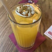 iced jasmine tea with mango  at Maitrea in Prague