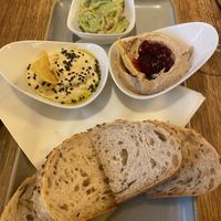 Tofu gras, guacamole and hummuss  at Maitrea in Prague