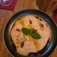 Semolina pudding at Maitrea in Prague