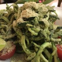 Zucchini spaghetti Pesto  at Maitrea in Prague