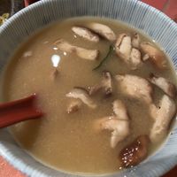Mushroom miso soup  at Myoko in Zermatt