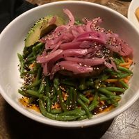 Korean BBQ Rice Bowl (w Beyond meat patty)  at Karl Strauss Brewing Company in Carlsbad