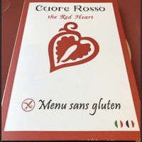 Without gluten menu at Cuore Rosso in Paros