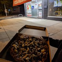 Mexican Pizza with added pineapple ($27) at Pepe's Pizza in Somerville