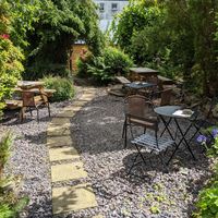 Outside seating area at Brambles in Inveraray