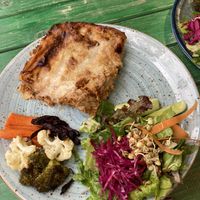 Vegan lasagna  at Grön Vegan Yard in Nicosia