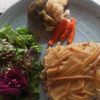 Vegan lasagna  at Grön Vegan Yard in Nicosia