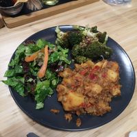 Mousakka at Grön Vegan Yard in Nicosia