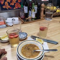 Lentil soup with bulgar wheat at Grön Vegan Yard in Nicosia