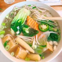 Vegan Pho 🍲 with Fried Tofu  at Pho Boca in Boca Raton