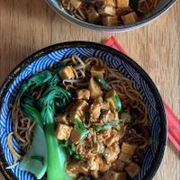 Noodles with tofu at Xu Noodles in Eindhoven