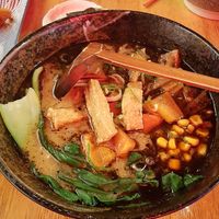 The vegan black garlic noodle soup at Xu Noodles in Eindhoven