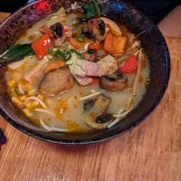 Vegan black garlic noodle soup. at Xu Noodles in Eindhoven