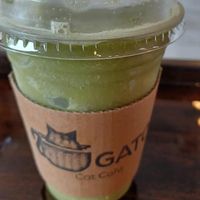 meowtcha (matcha) smoothie at affoGATO in Cleveland