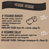 Vegan Options in Menu, July 2024 at ILAE Burger in Klampenborg