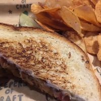 Go Cluck Yourself and house made chips at One Well Brewing in Kalamazoo