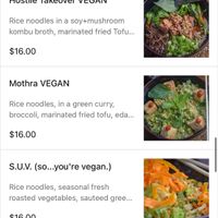 My three favorite vegan options.  at SoSoBa in Flagstaff