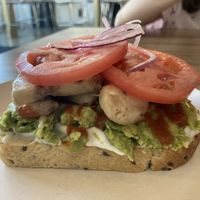 Marinated Mushrooms Avocado Toast  at kb&co - Windermere in Edmonton