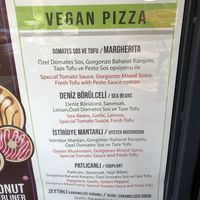 Menu at Gorgonzo in Istanbul