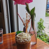 Iced coffee. The whipped cream was bad. at Avocado Spot in Gdansk