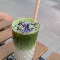 Blueberry matcha at Avocado Spot in Gdansk