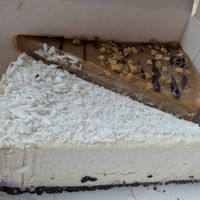 Snickers-caramel-cake and coconut cake. at Avocado Spot in Gdansk