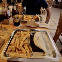 Vegan beet burger and sloppy Joe   at Bunbun in Kas