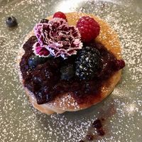 Baga pancakes with peanut butter (instead of condensed milk) at Fauna & Flora in Lisbon