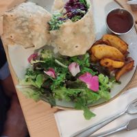 Pita with falafel at Aromaticus - Trastevere in Rome