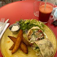 Tempeh wrap at Aromaticus - Trastevere in Rome