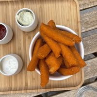 Fried polenta #Veganuary at Aromaticus - Trastevere in Rome