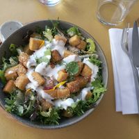 Vegan César salad at Aromaticus - Trastevere in Rome