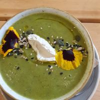 Zucchini and Menta soup at Aromaticus - Trastevere in Rome