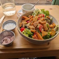 The Ceasar salad fit for an emperor at Aromaticus - Trastevere in Rome