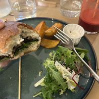 Burger portobelloo  at Aromaticus - Trastevere in Rome