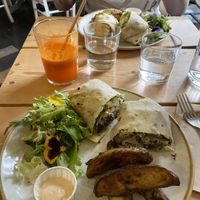 Falafel wrap, Cesar wrap and juice   at Aromaticus - Trastevere in Rome